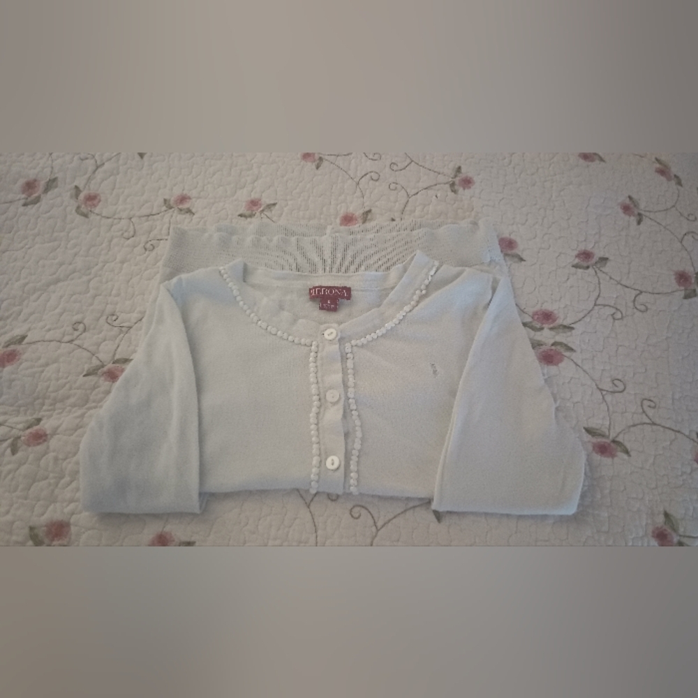 Merona Soft Blue Buttoned Sweater